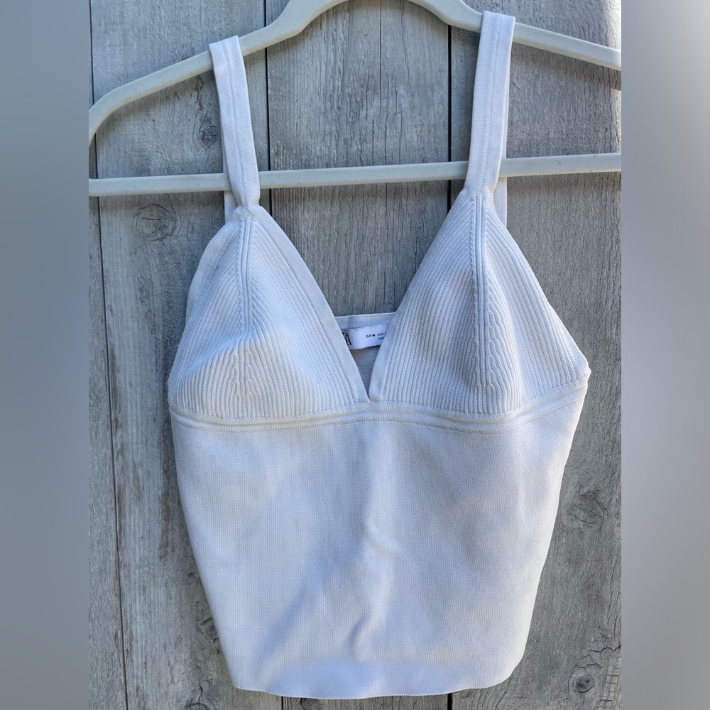 Zara White Tank Top